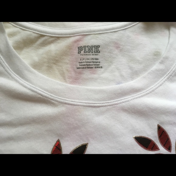 Victoria's Secret/PINK Iconic Red Plaid Tee Christmas - S/M - NWT - Picture 4 of 5